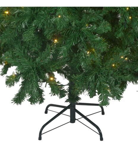 Arbol Navidad Verde 190 Cm Frondoso 736 Ramas Luces Led