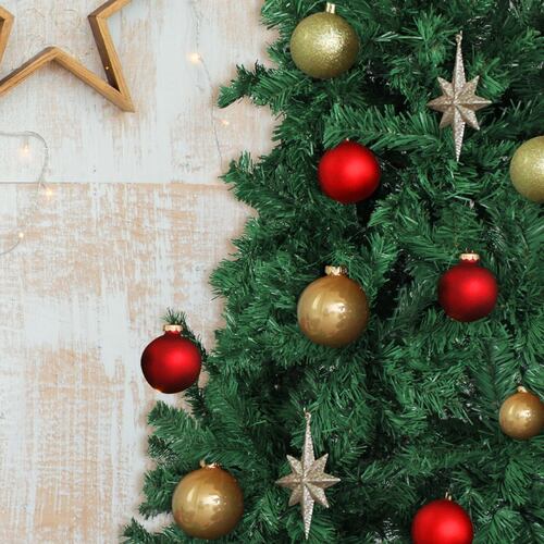 Arbol Navidad Verde 190 Cm Frondoso 736 Ramas Luces Led