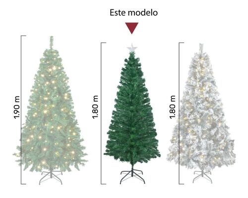 Arbol Navidad Led Fibra Optica 180 Cm 200 Ramas + Estrella 