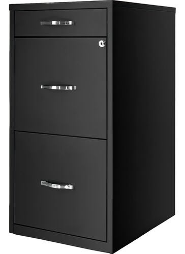 Archivero Metalico 2 Gabinetes + 1 Cajon Papelero Oficina Negro