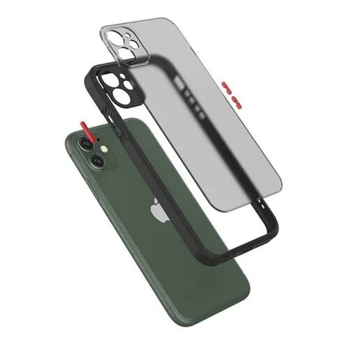 Funda Compatible Con iPhone Protector Cámara Mate Uso Rudo.