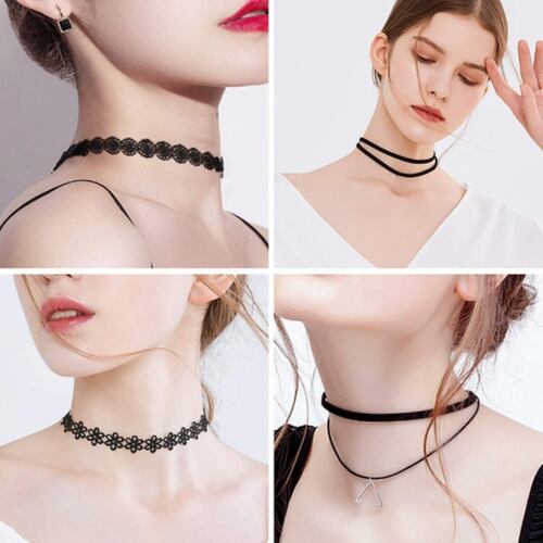 20 Gargantilla Choker Necklaces Black Lace