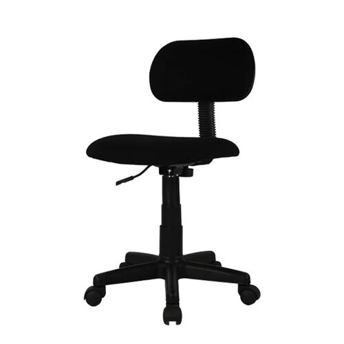 silla secretarial carolina Oficina palanca ajuste piston Color Negro asiento acolchonado tela.