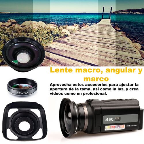 VIDEOCAMARA 4K VAK 534 WIFI 48MP VISION NOCTURNA ZAPATA HDMI TOUCH .