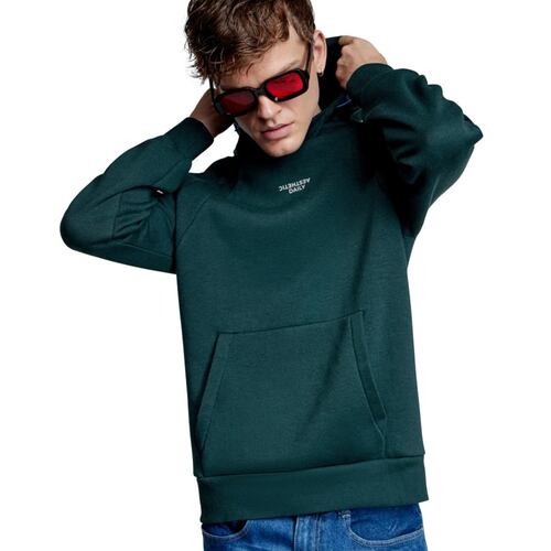 Sudadera Casual con Gorro Cuello Alto Hard Soda color Verde para Hombre 1043491