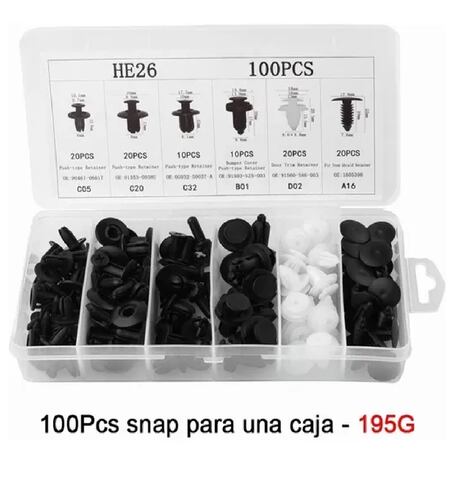 Set Remaches Y Pasador De Retención De Plástico Para Auto