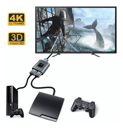 Switch Hdmi 4k 3d 2 En 1 Bidireccional Conmutador