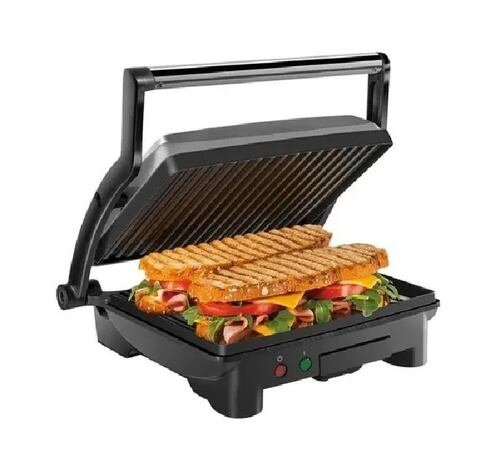 Parrilla Chefman prensa panini apertura 180 Grados RJ02-180-4-R