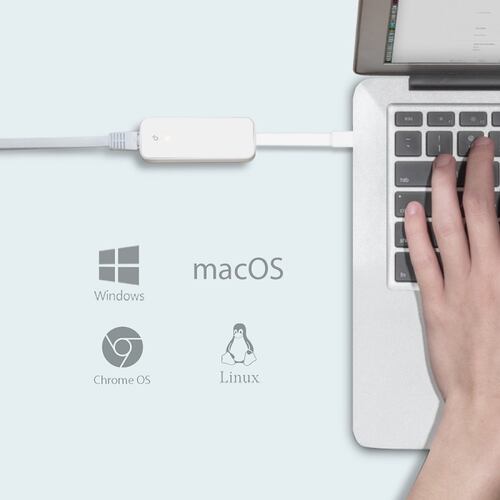Convertidor Adaptador De Red Tp-Link UE300C USB C a Ethernet Gigabit.