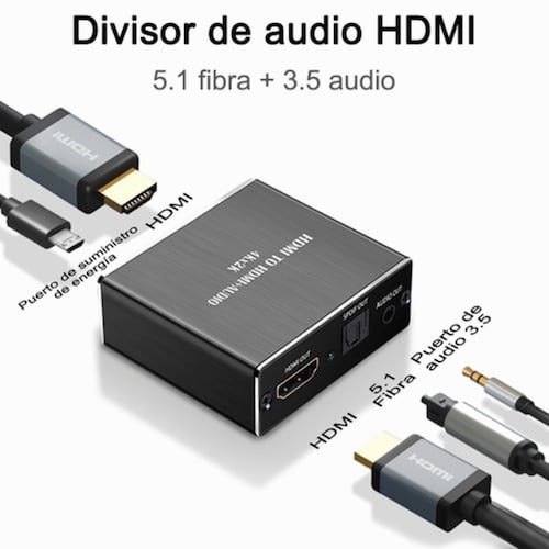 Extractor De Audio Hdmi 4k 5.1 Spdif Estéreo 