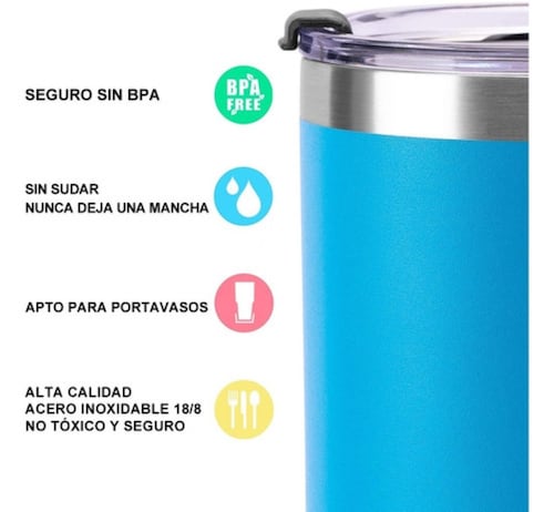 Termo Portátil De Acero Inoxidable Frío Y Caliente De 30 Oz Azul