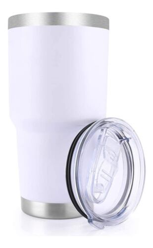 Termo Portátil De Acero Inoxidable Frío Y Caliente De 30 Oz Balnco