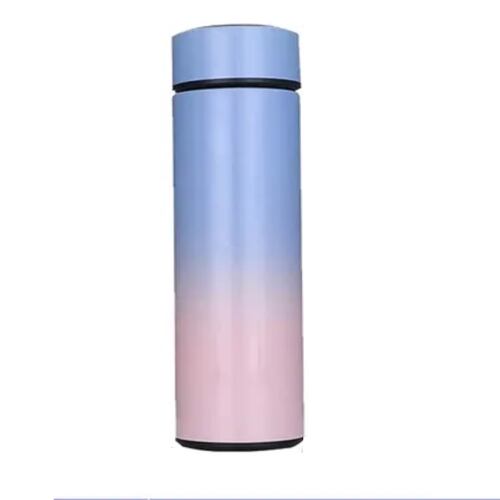 Termo Digital De Acero Inoxidable, Inteligente De 500ml Morado con Rosa