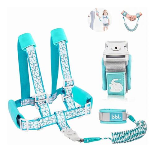 Muñequera De Seguridad Con Arnés Para Niños Azul 
