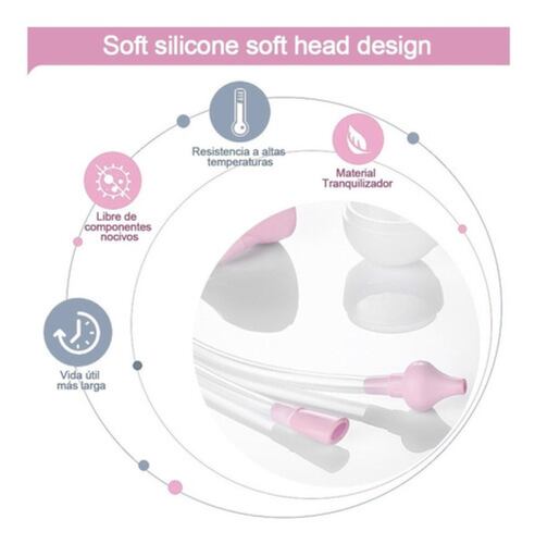 Aspirador Nasal Para Bebé  Kit Rosa
