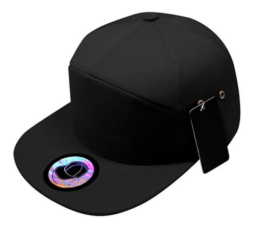 Gorra Plana Lisa Unitalla 7 Paneles Negra