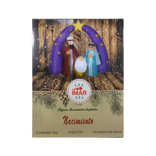 Inflable Navideño Nacimiento Luz Led 1.80 Mts