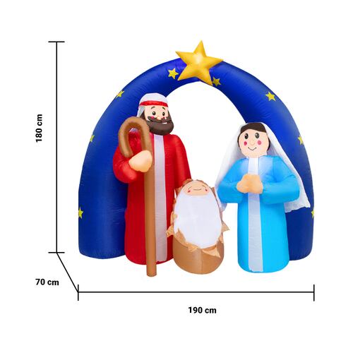 Inflable Navideño Nacimiento Luz Led 1.80 Mts