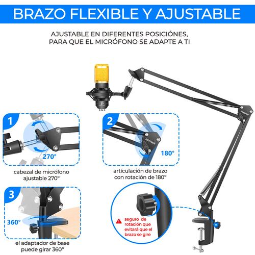 Kit Profesional Microfono Condensador Grabación Estudio ktv.
