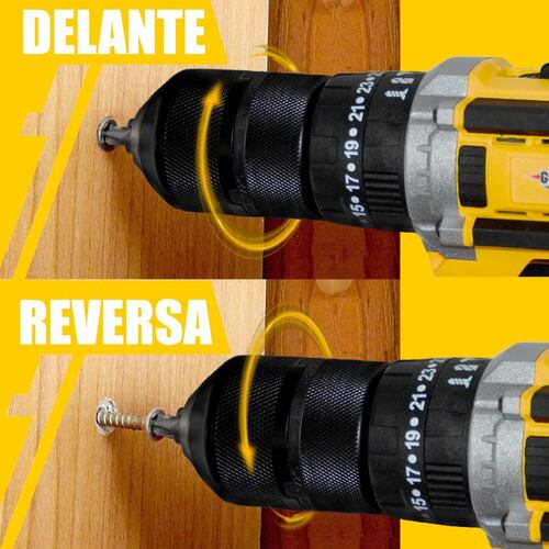 Rotomartillo 330 W 2 Amp Taladro Inalambrico 1/2" Atornillador 1300 RPM Reversible Torque 35 N/M Gutstark