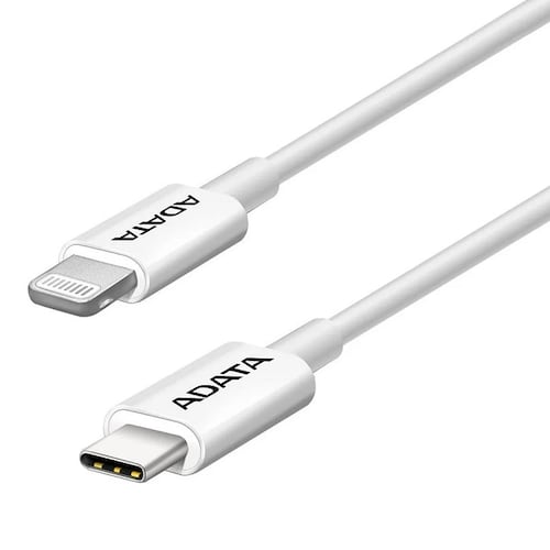 Cable USB-C Lightning Adata iPhone Apple Blanco 1 Metro AMFICPL-1M-CWH