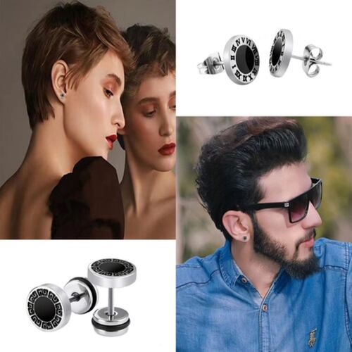 8 Pares de Aretes  de Acero Inoxidable