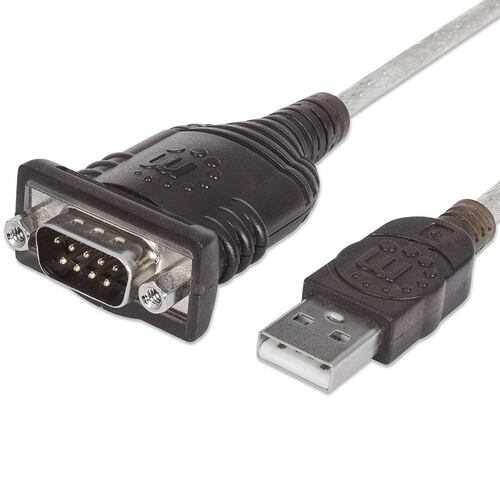 Convertidor Adaptador Serial a USB Manhattan 1.8m DB9 151849.