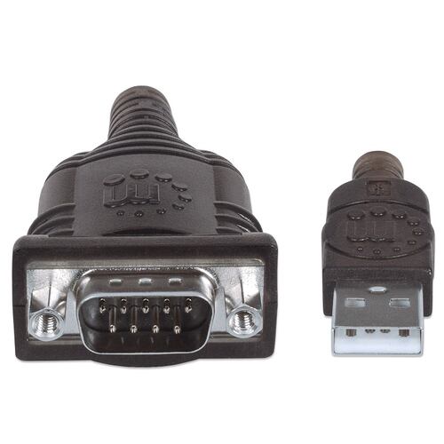 Convertidor Adaptador Serial a USB Manhattan 1.8m DB9 151849.