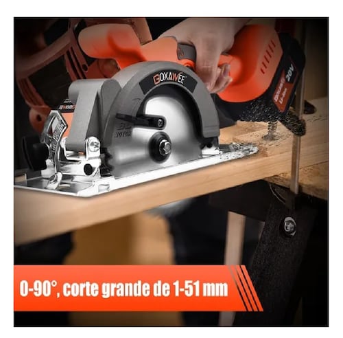 Sierra Circular Cortadora Eléctrica Disco C/2batería Naranja