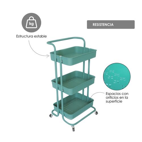 Carrito Multifuncional Organizador Azul