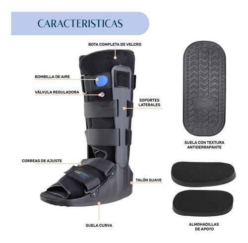 Bota Neumatica Ortopedica Ferula Walker Larga Inmovilizador MED