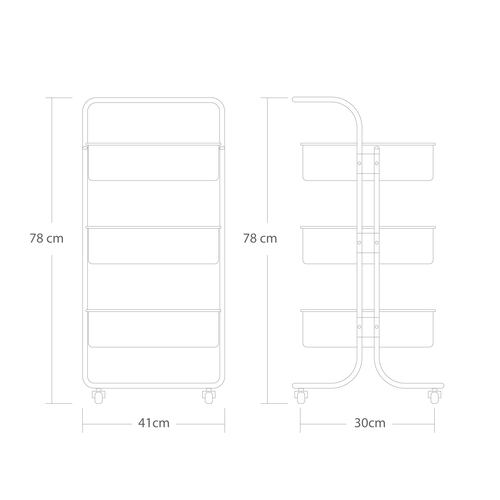 Carrito Multifuncional Organizador Azul