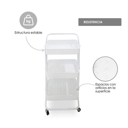 Carrito Multifuncional Organizador Blanco