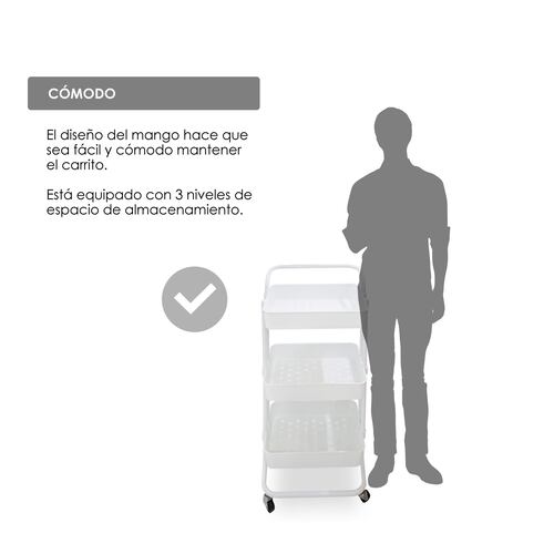 Carrito Multifuncional Organizador Blanco