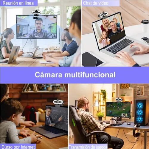 Cámara Webcam Con Micrófono Enfoque Automático Hd 2160p