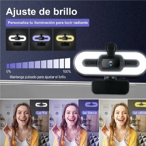 Cámara Webcam Con Micrófono Enfoque Automático Hd 2160p