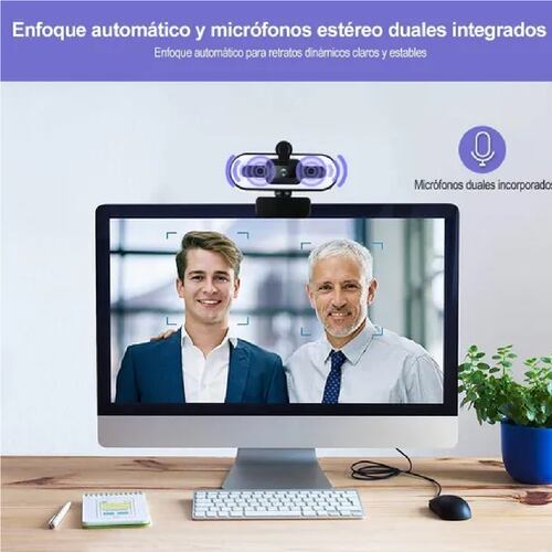 Cámara Webcam Con Micrófono Enfoque Automático Hd 2160p