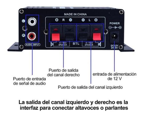 Mini Amplificador De Potencia De Audio Para Auto