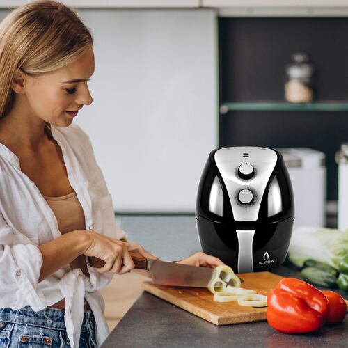 Freidora De Aire 3.2 Litros SUPRAFRYER 3.2 Freidora Eléctrica Multifuncional Supra