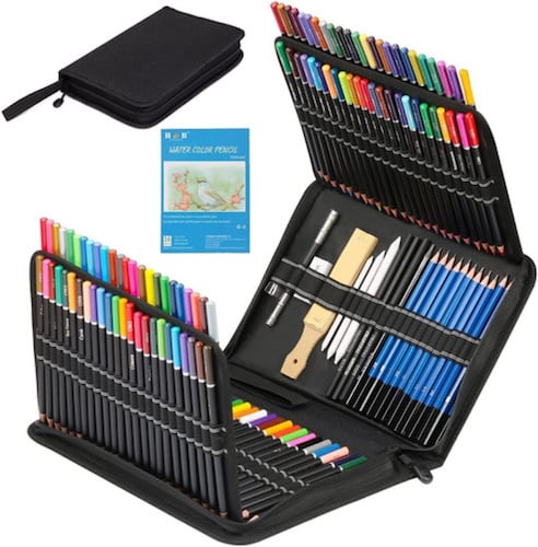Kit De Lápices De Dibujo Y Boceto Con Accesorios 145 Pzs