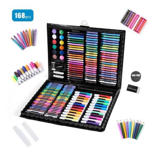 Kit de  Marcadores Lapices Dibujo 168 Colores