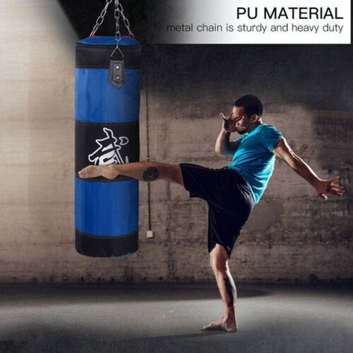 Saco De Boxeo Profesional De Gran Capacidad De 120 Cm, Azul