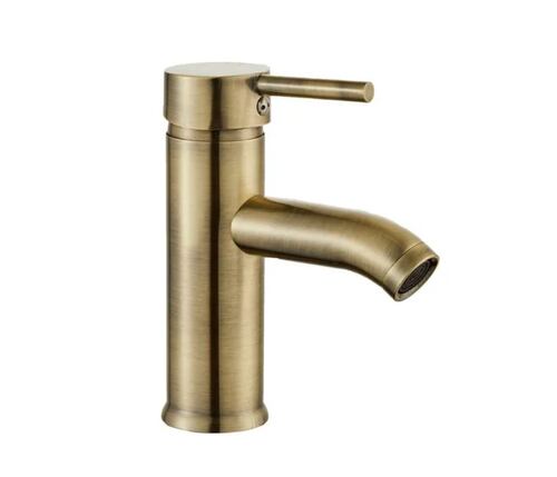 Mezcladora Monomando Para Lavabo Y Contra Canasta Dorado