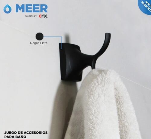 Accesorios completos Para Baño incluye Mezcladora Para Lavabo (Negro Mate) El Kit más completo para tu baño.