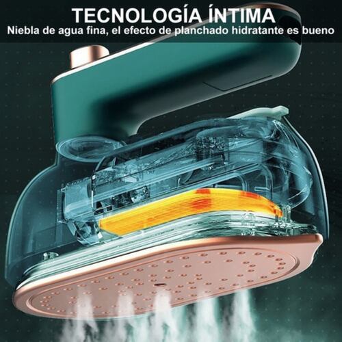 Plancha De Vapor Suela Antiadherente Portátil Verde