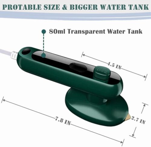 Mini Plancha Vapor De Mano Portátil Verde