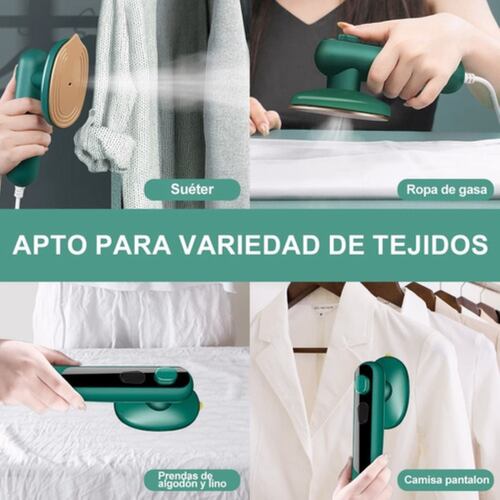 Mini Plancha Vapor De Mano Portátil Verde