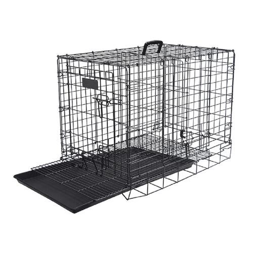 Jaula Metálica Plegable Perro 107x70x75cm 2 Puertas Sunny