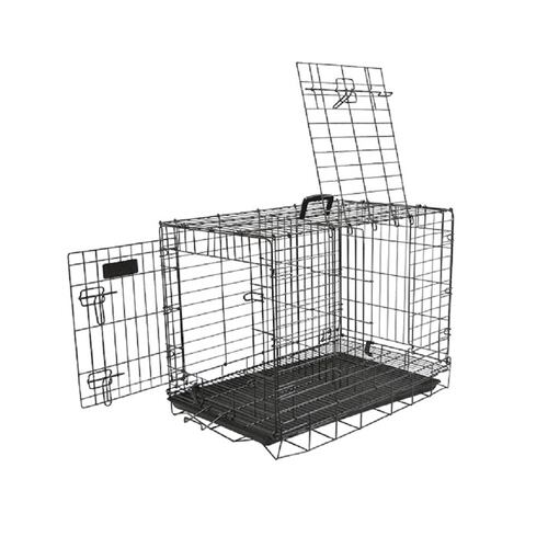Jaula Metálica Plegable Perro 107x70x75cm 2 Puertas Sunny