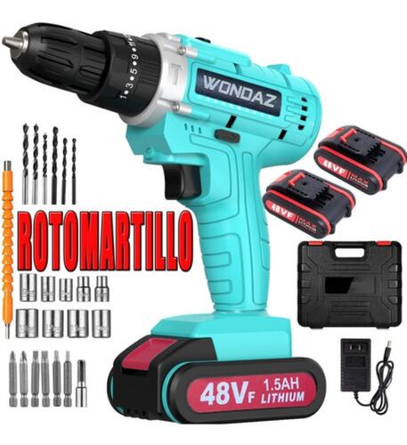 Taladro Atornillador Alto Impacto Con 2 Baterías De Litio